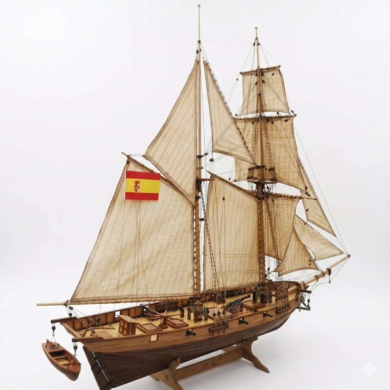 Kit de barco de madera barato para iniciarse en el modelismo