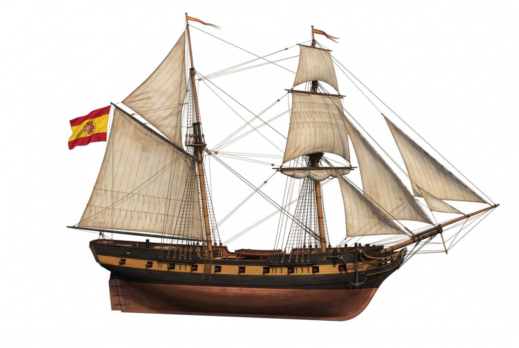 Bergantín-goléta de 14 Carronadas