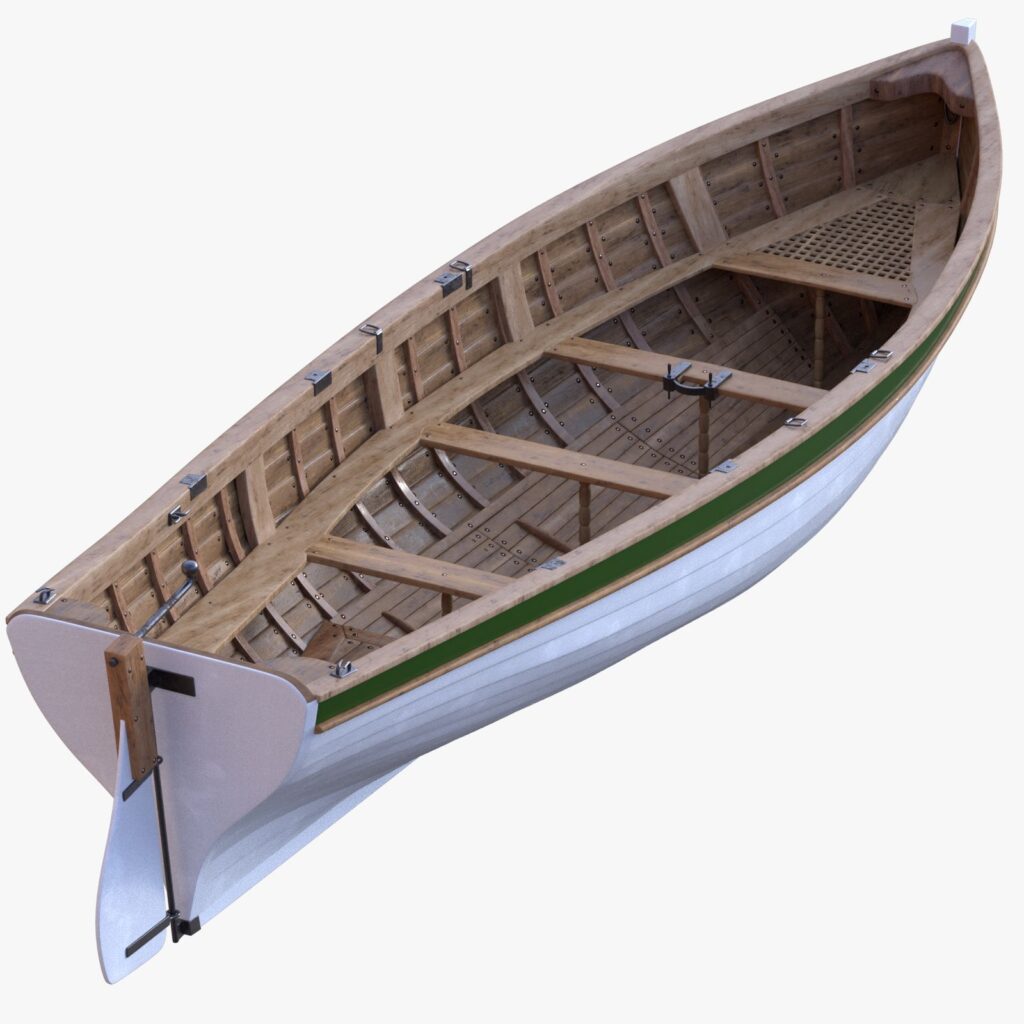 Bote auxiliar fragata Santa
